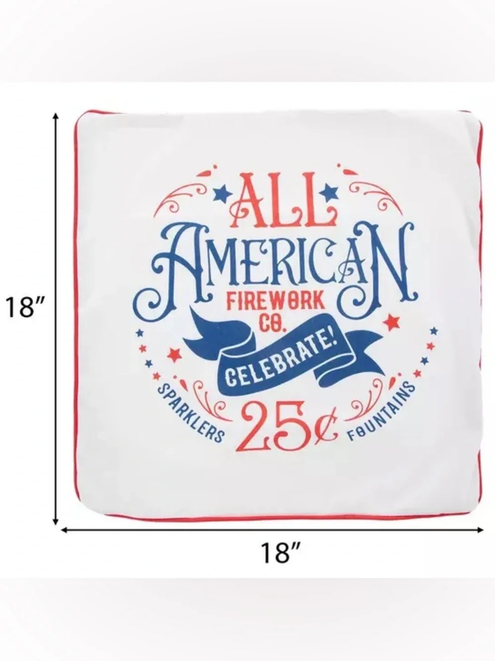 All American Firework Pillow Cover